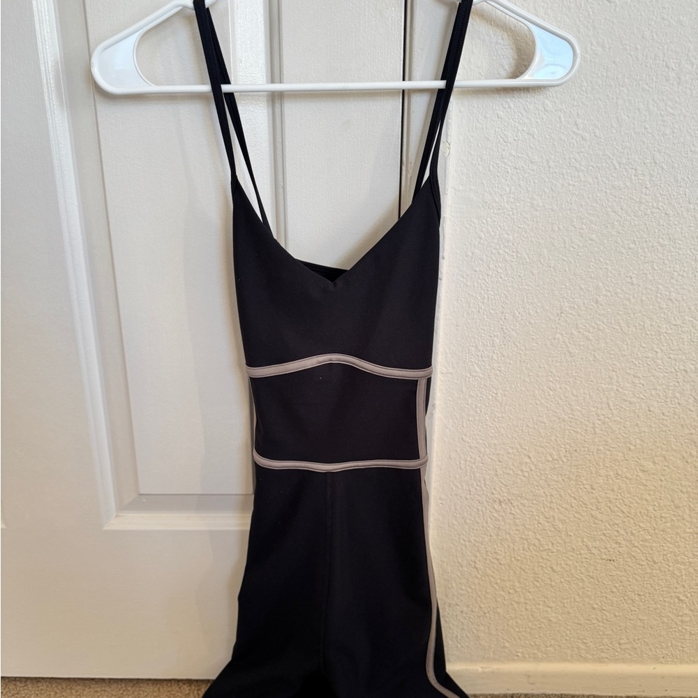 Abercrombie & Fitch Black and Gray Jumpsuit